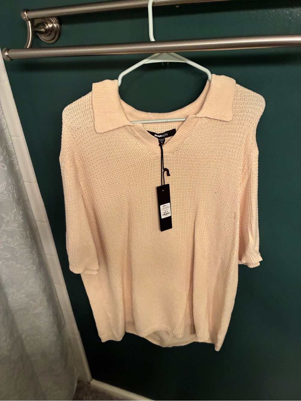 NWT Fashion Nova Cream Knit Polo Sweater